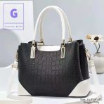 Crocodile Emboss Design Hand Bag - Image 3