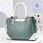 Crocodile Emboss Design Hand Bag - Image 2