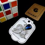 Flower Design Stone Work Silver Hijab Pin/Brooch-4 - Image 4