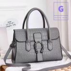 Crocodile Emboss Design Luxury Hand Bag - Image 8