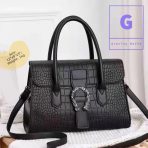 Crocodile Emboss Design Luxury Hand Bag - Image 6