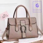 Crocodile Emboss Design Luxury Hand Bag - Image 4