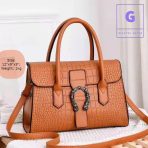 Crocodile Emboss Design Luxury Hand Bag - Image 3