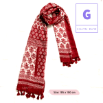 Printed Maroon Color Cotton Long Hijab/Scarf