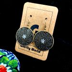 Round Shape Antique Dangle Earrings