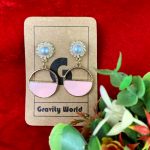 Round Shape Drop Earrings