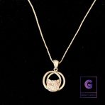 Kitty Pendant Necklace with Snake Chain