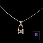 Chanel Lock Design Necklace with Snake Chain