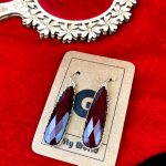 Long Stone Ear Spike Earrings