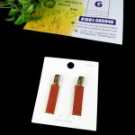 Matt Brown Drop Earrings