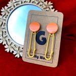 Safety Pin Design Drop Earrings