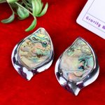 Tiger Print Silver Stud Earrings