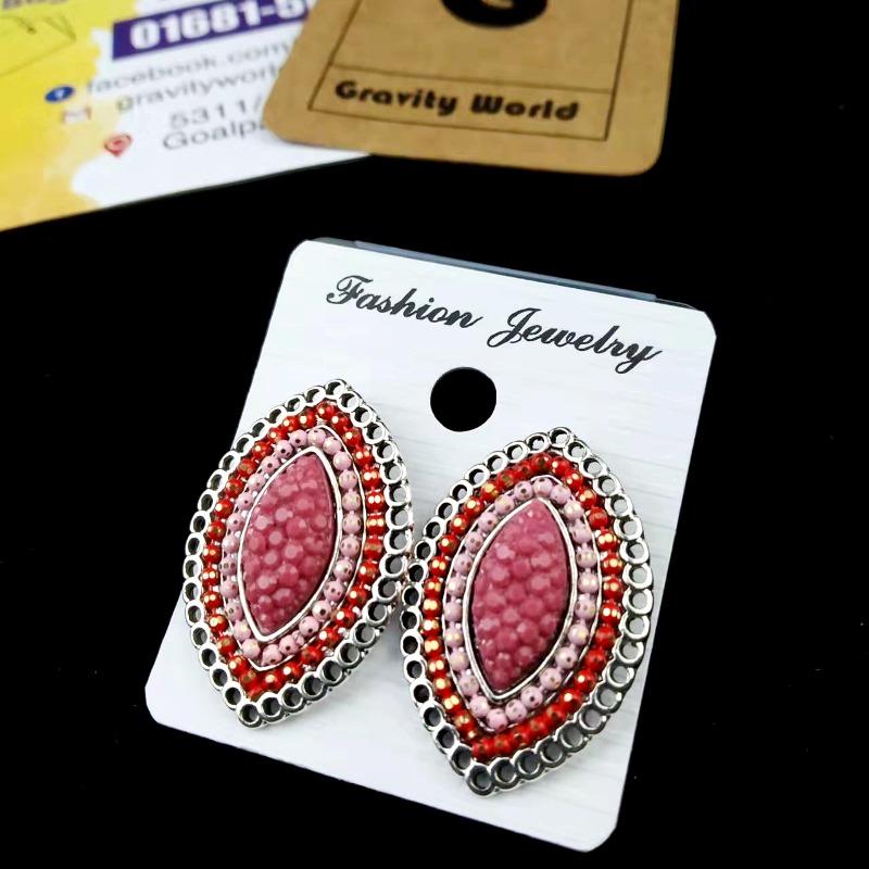 ER-22-3 3cm Maku Shape Stud Earrings - Image 1