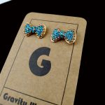 Blue Stone Stud Earrings