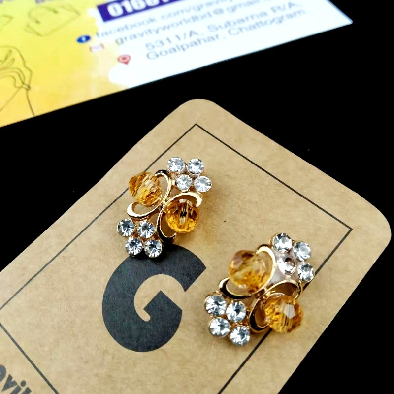 ER22-12 2.3cm Stone Stud Earrings - Image 1