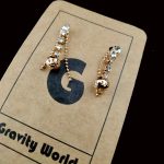 White Stone Drop Earrings