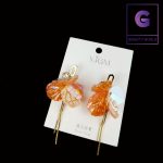 Orange Color Drop Earrings