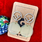 Matt Green Fashion Drop Earrings