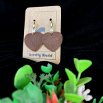 Love Shape Velvet Dangle Earrings