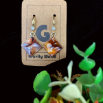 Square Design Dangle Earrings