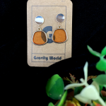 Small Resin Golden Color Drop Earrings