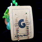 Multi Color Stone Dangle Earrings