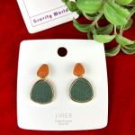 Green Color Drop Earrings