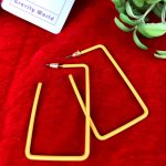 Rectangle C Hoop Earrings