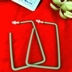 Rectangle C Hoop Earrings - Image 2