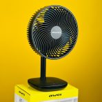 Awei F23 Portable USB Rechargeable Desk Fan (4000mAh)- Black Color - Image 3