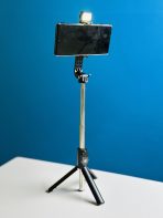 P20S Selfie Stick with LED Light real picture as a tripod gravityworldbd