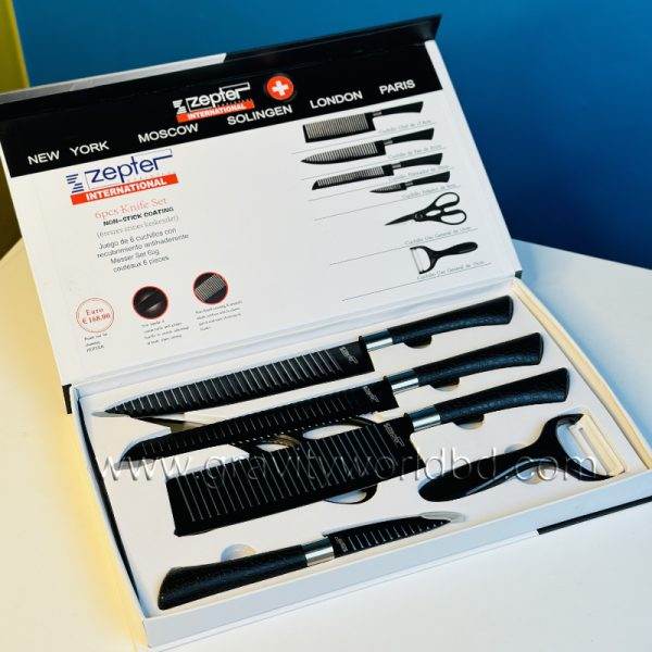 Zepter Kitchen Knife Set 6 in 1 Kitchen Scissors Fruit Peel Set box image