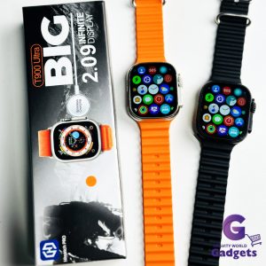 t900 ultra smartwatch with box both orange and black color gravityworldbd