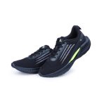 pair view of Black Casual Shoes for Men with Green Neon Color T4579