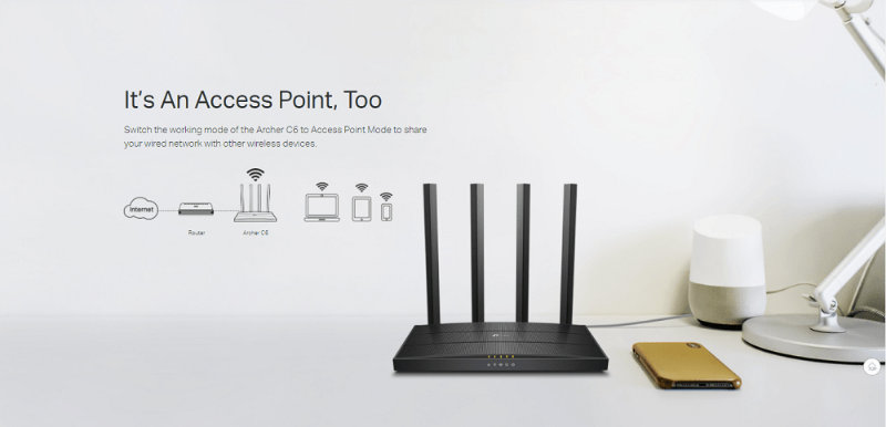 TP-Link Archer C6 Router price in Bangladesh - AC1200 Gigabit Dual-Band - Gravity World V4 features