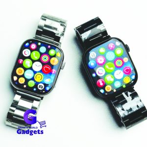 FereFit WS-Z9 Multifunctional Amoled Smartwatch black and silver color in chain