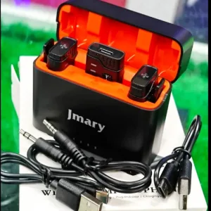 Jmary MW16 Wireless Dual Microphone Real Picture with accessories