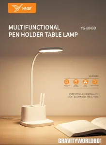Yage 8049D, Yage Rechargeable Table Lamp, Yage Lamp with Pen Holder Feature