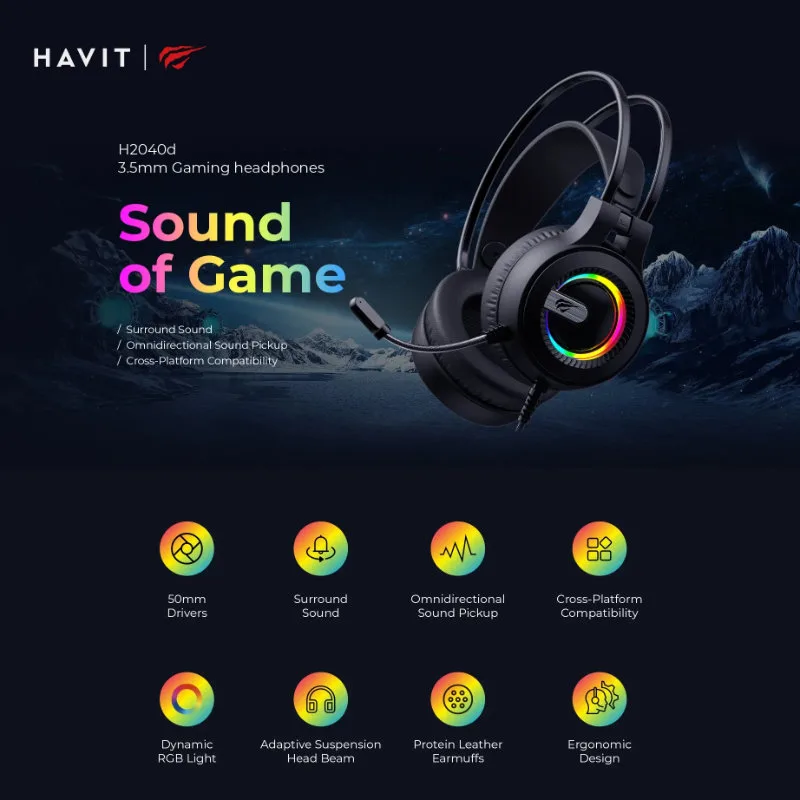 Havit H2040D Wired Gaming Headphone Feature