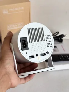 HY300 Mini Projector price in Bangladesh - WiFi 6 Android Projector - Gravity World Real Picture of Back