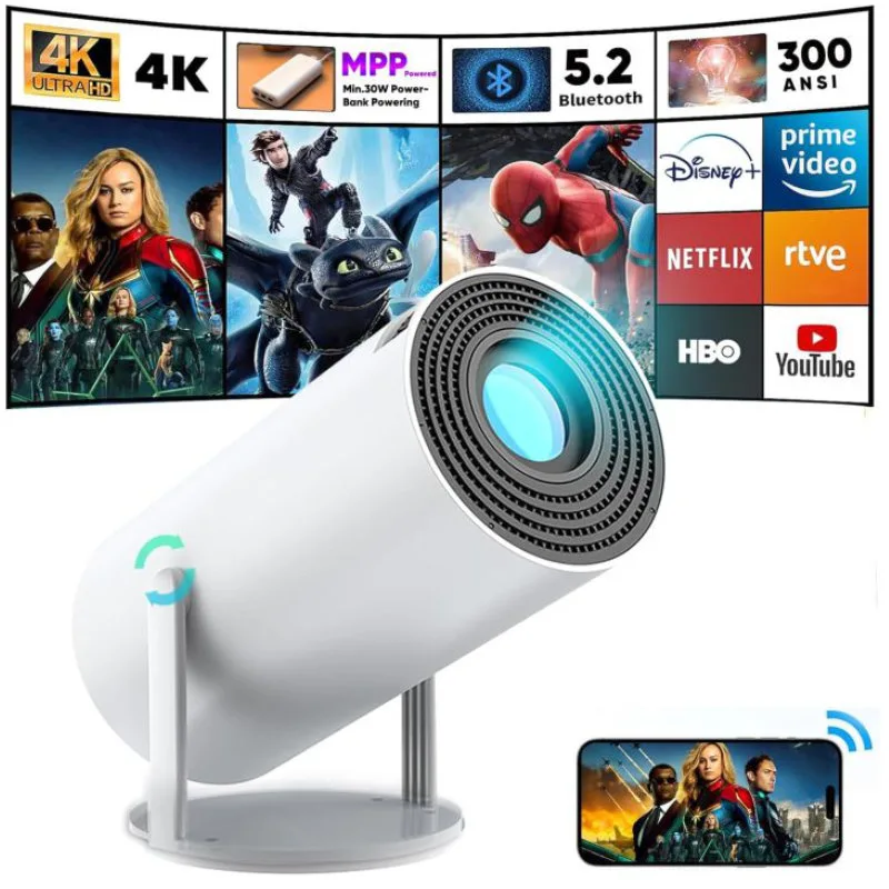 HY300 Mini Projector price in Bangladesh - WiFi 6 Android Projector - Gravity World