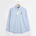 Sky Blue Solid Smart Shirt in hanger