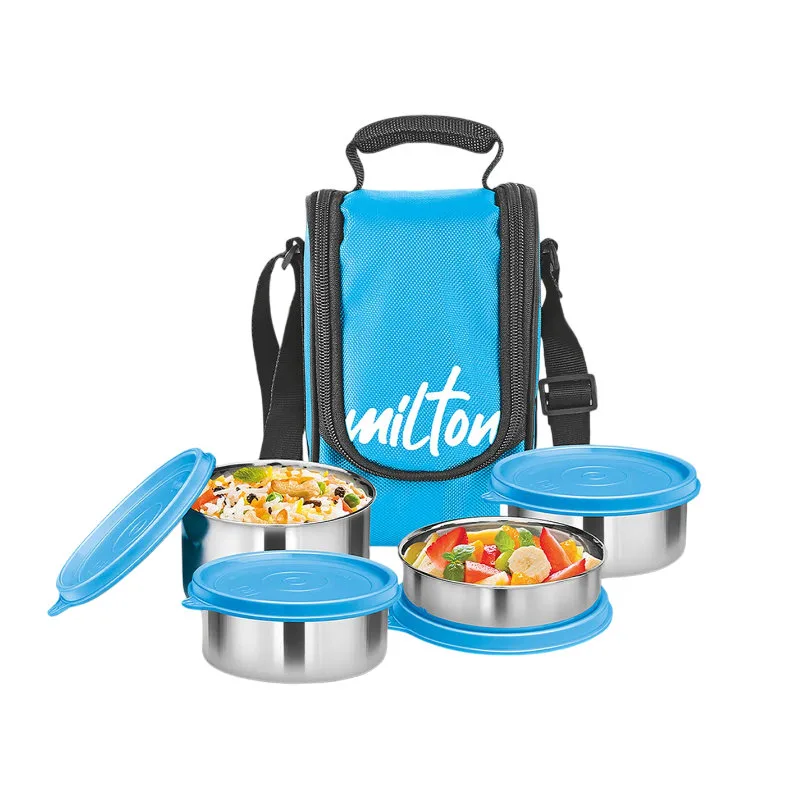 Milton Tasty Lunch 4 price in Bangladesh - 4 Container Stainless Steel Tiffin Box with Insulated Bag - Gravity World