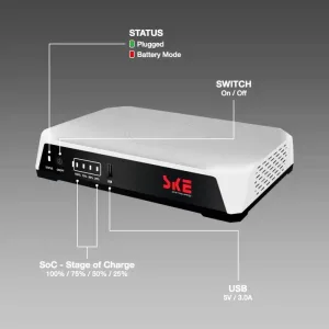 SKE POE-36E-LFP Mini UPS 20000mAh price in Bangladesh - LiFePO4 Router ONU CCTV PoE Backup - Gravity World points