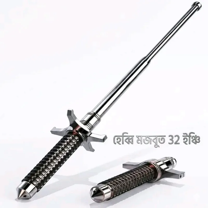 32 inch Self Defense Stick price in Bangladesh - 3 Section Retractable Metal Stick Full Kit - Gravity World