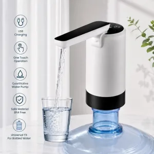 Fearture of Electric Water Dispenser Pump price in Bangladesh - Smart Quantitative USB Rechargeable Water Pump - Gravity World